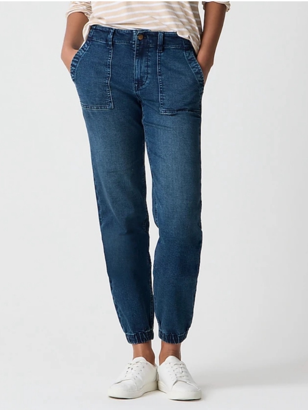 J. Crew Utility Cargo Jogger Jeans in Signature Stretch+